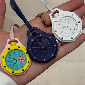 Q Y Fashion Pocket Royal <b>Watch</b> Analog Quartz Plastic <b>Case</b> Leather Band Unisex 3D Printing Dial Luminous Polygon Shape Pendant - Product Image 1