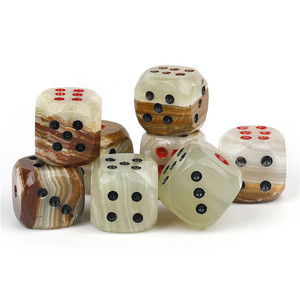 Dés de jeu créatifs en jade d'Afghanistan, polis, rayés, multi-faces, à coins arrondis, pour l'échecs <span class=keywords><strong>et</strong></span> les <span class=keywords><strong>jeux</strong></span> de cartes - Product Image 3