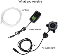 Gako Pierre à air LED pour aquarium, diffuseur d'air pour aquarium, décoration d'aquarium, 6 couleurs changeantes
