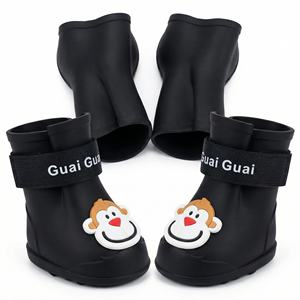 Botas de lluvia para perros Yearning Dog, suela suave, transpirables, de felpa, de goma, impermeables, antideslizantes, para exteriores (cuatro piezas de un conjunto) - Product Image 5