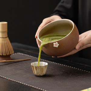 Service à thé Matcha <span class=keywords><strong>poterie</strong></span> grossière <span class=keywords><strong>de</strong></span> roche orientale ensemble en céramique <span class=keywords><strong>de</strong></span> huit pièces Vintage Imitation Song Dynasty Design Portable Home Use Tea - Product Image 4