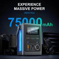 Stasiun Daya Portabel Mini 75000mAh LiFePO4 300W MPPT Pengisian Daya Tenaga Surya Power Bank Cadangan Darurat untuk Pemadaman Listrik di Rumah