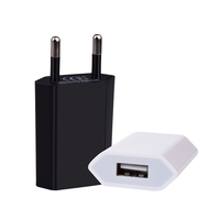 Adaptateur USB 5V 1A Prise Murale US EU, Chargeur USB Mural 5W pour iPhone et Téléphone Mobile