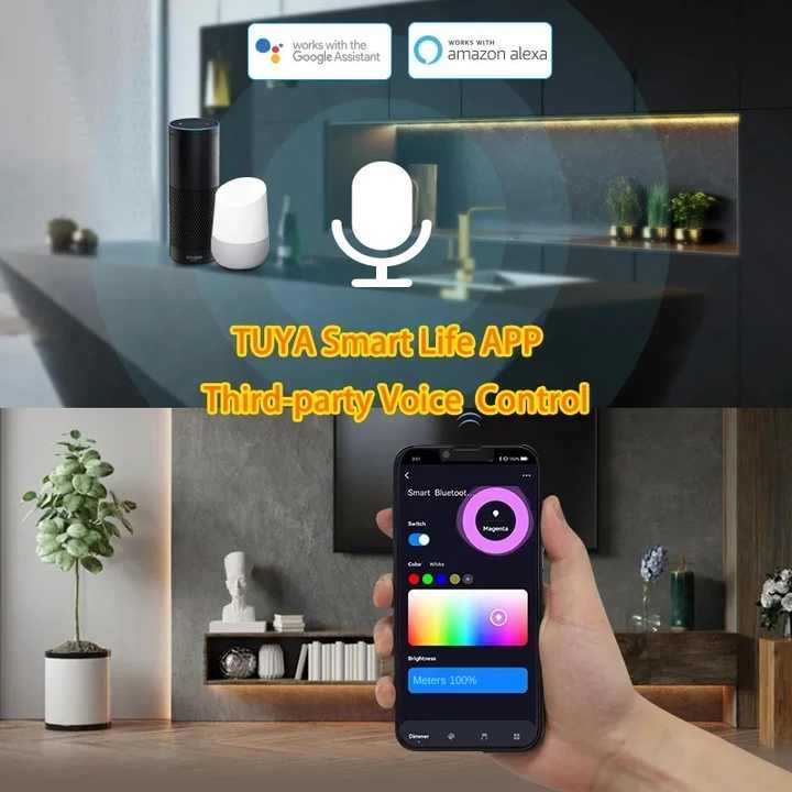 Kit Controllore WiFi + Telecomando Per Strisce LED RGB 5050SMD COB – 4 Zone, 2.4GHz, Compatibile Alexa, Tuya, DC12V/24V