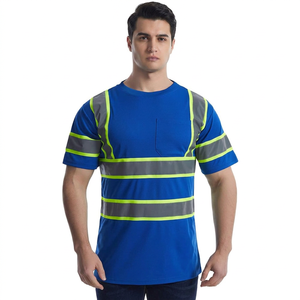 Camiseta de Trabajo de Alta Visibilidad, Reflectante, Transpirable, Unisex, de Poliéster/Algodón, Calidad Premium, MOQ Bajo, Nueva Llegada, en Venta - Product Image 1