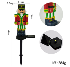Lampes solaires en forme de casse-noisette en résine, lampes de chemin de Noël, lampes de jardin imperméables, décorations de <span class=keywords><strong>paysage</strong></span> pour la pelouse, lumières décoratives pour la cour, décorations de Noël - Product Image 6