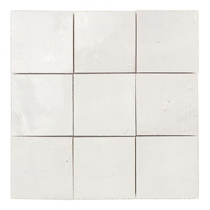 Piastrella Zellige bianca 10x10 per uso a parete e pavimento - Product Image 2