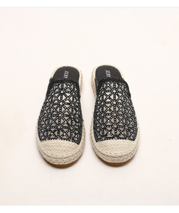 Lazy slide shoes pantofole da <span class=keywords><strong>donna</strong></span> 2021 nuovi sandali estivi scarpe da pescatore di <span class=keywords><strong>paglia</strong></span> con strass scarpe da <span class=keywords><strong>donna</strong></span> - Product Image 2
