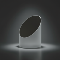 Miroir en silice fondue UV première surface 45 °   Revêtement en aluminium pour miroir à tiges, pour laser UV et instruments scientifiques