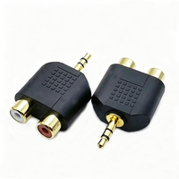 Adaptador Divisor de 3.5mm a RCA, Chapado en Oro, Conector Estéreo Macho de 3.5mm a 2 Conectores Hembra RCA, Convertidor de Audio Tipo Y