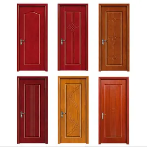 Luxury Natural Timber Solid Wood Door With Painted Oak Wood Door Veneer Wooden Door