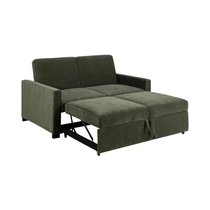 Sofá de Tela Verde de <span class=keywords><strong>Dos</strong></span> <span class=keywords><strong>Plazas</strong></span> de Estilo Tradicional con Cojines Suaves Rellenos de Esponja, Duradero y Ecológico - Product Image 1