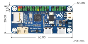 La scheda di sviluppo Raspberry Pi PICO RP2040-PiZero è compatibile con le dimensioni e i GPIO del Raspberry Pi <span class=keywords><strong>Zero</strong></span>. - Product Image 5