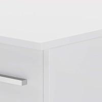 Bureau d'ordinateur rectangulaire moderne à 3 tiroirs, blanc, pour la maison, 50 x 110 x 75 cm