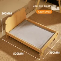 Daodaomi Lit pour chat en forme d'ours en bois, détachable et lavable, lit universel toutes saisons pour animaux de compagnie, lit de princesse doux et respectueux de la peau