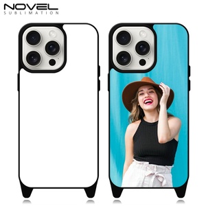 Fundas Personalizadas para Teléfono Móvil con Sublimación 2D de TPU y PC, con Cordón, para iPhone 15 14 13 12 Pro Max - Product Image 1