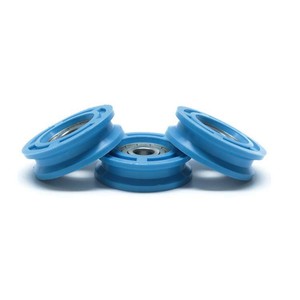 Polea de plástico con ranura en U de 10x50x15,2mm, rodamiento 6200 de acero cromado PA6 PA66, polea de nailon POM, rodillos para puertas y ventanas correderas - Product Image 4