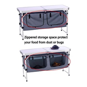 Table <span class=keywords><strong>de</strong></span> cuisson portable pliable facile à transporter, multifonctionnelle, pour le <span class=keywords><strong>camping</strong></span>, le pique-nique, armoire <span class=keywords><strong>de</strong></span> <span class=keywords><strong>cuisine</strong></span> avec rangement - Product Image 6