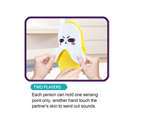 Jouet musical interactif en peluche banane avec piano à induction pour enfants