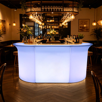 Bar mobile LED moderne, comptoir à cocktails portable et étanche pour boîte de nuit, bar, mariage ou fête, disponible à la vente