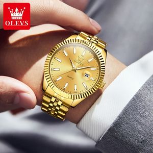 5593 Hot Selling Styles Luxury Brand Waterproof Gold Luminous Oem Custom <b>Calendar</b> Stainless Steel Quartz Watch for Man - Product Image 4