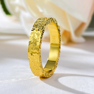 S925 All-Body Sterling Silver Shaking Sound Ring Hot Selling Net Red avec Broken Ice Niche Design Couples Set - Product Image 6