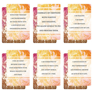 Cartes d'affirmation de l'amour-propre, ensemble de 55 cartes en papier pour une pensée positive et une croissance émotionnelle - Product Image 3