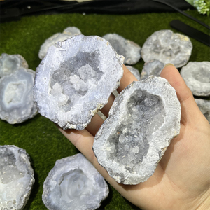 Commercio all'ingrosso di alta qualità naturale Reiki <span class=keywords><strong>pietra</strong></span> spirituale pietre di guarigione messicano agata di cristallo <span class=keywords><strong>Geode</strong></span> per la decorazione - Product Image 4
