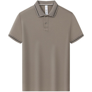 Polo en coton bleu foncé, couleur unie, manches courtes, pour usage quotidien et tenue de travail - Product Image 4