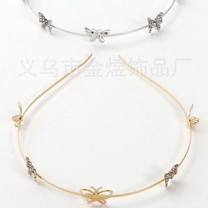 Butterfly <b>Headband</b> <b>Thin</b> Metal Hair Accessory Summer Casual Headdress HB006 - Product Image 1