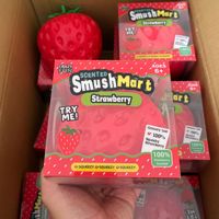 Meilleure vente : Grand jouet Squishy Fraise réaliste, parfumé, anti-stress, pour le soulagement du stress, cadeau amusant