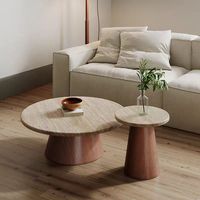 Table basse moderne de style rétro simple Table d'appoint de meubles de maison pour le salon Style de panneau de bois