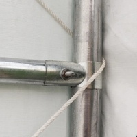 Abri modulaire et extensible pour conteneurs, à structure simple et doublement superposée, 20x26 pieds, pour la protection des matériaux en vrac