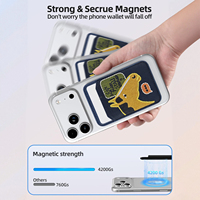 Portefeuille magnétique pour téléphone personnalisé brodé, en cuir PU, porte-cartes magnétique pour iPhone Android, OEM ODM en gros