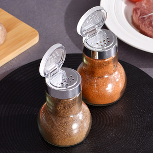 Bocaux à épices en verre avec couvercle à clapet, récipients hermétiques pour condiments, pour le stockage des assaisonnements de cuisine - Product Image 2