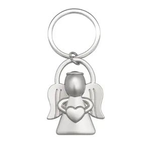 열쇠 고리 수호자 천사 쇼핑 트롤리 칩 작은 열쇠 고리 금형 작은 천사 축제 선물 소녀를위한 수호 천사 열쇠 고리