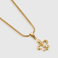 Inspireren Sieraden Vintage Design Rvs Fleur De Lis Hanger Ketting Nieuwe Creatieve Hanger Verloving Sieraden Voor Mannen