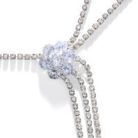Chaîne de corps sexy multicouche en strass, collier chaîne d'épaule en alliage doré de luxe pour mariée, accessoires de fête et de mariage, 45 cm