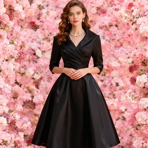 Vestidos Elegantes de Manga Larga con Cintura Ajustada para Mujer, a la Moda - Product Image 4