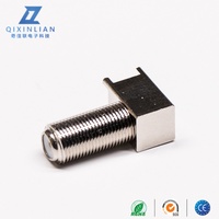 Conector hembra tipo F de cobre puro, sistema británico, toma de TV con cable