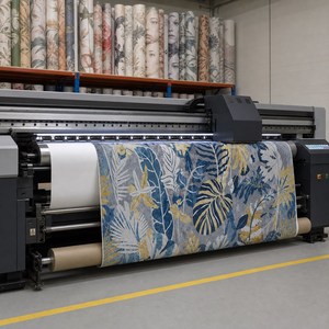 Murale Botanico Personalizzato Blu Polvere su Tela, Carta da Parati con Effetto Invecchiato, Arte con Monstera e Palma per <span class=keywords><strong>Soggiorno</strong></span> e Camera da Letto - Product Image 6