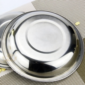 Plats et assiettes en acier inoxydable, plateau rond pour le dîner, plat à <span class=keywords><strong>chou</strong></span>, plateaux originaux pour la conservation des aliments, cuillères, réchauds - Product Image 4