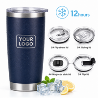 Bouteille d'eau bleue de 20 oz en acier inoxydable, gobelets thermiques, vente flash, gobelet isotherme anti-fuite pour le café, Coupe du Monde 2026