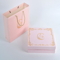 Boîte cadeau rigide en papier enduit de luxe avec revêtement UV, gaufrage, lamination mate, feuille d'or, emballage recyclable