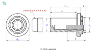 WL Stainless Steel Zinc Plated Waterproof Nut Column Flower Tooth Bolt Fastener Sealing Fastener