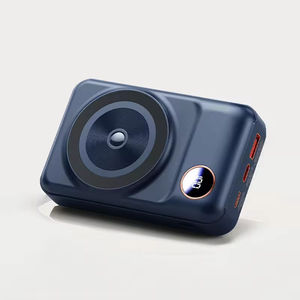 Best Price Portable <b>Magnetic</b> Wireless Power Bank 10W Fast <b>Charging</b> with Built-in 2 <b>Cables</b> Type-C LED Display for Outdoor Use - Product Image 2