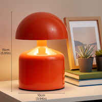 Lampe de nuit en forme de champignon en métal rechargeable décorative, gradation progressive, 3 modes, lampe de table