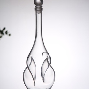 Diseño único 750ML vidrio transparente de borosilicato alto champán creativo <span class=keywords><strong>botella</strong></span> de vino espumoso vidrio whisky licor <span class=keywords><strong>botella</strong></span> decantadora - Product Image 3