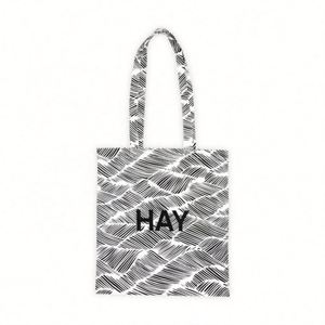 Customized Black & White Stripes Cotton Canvas <b>Tote</b> <b>Bag</b> Designer Work Beach <b>Lunch</b> Travel Grocery Shopping <b>Bag</b> - Product Image 1