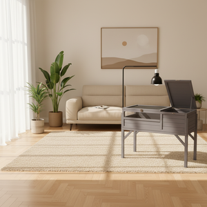 Habitat pour tortues en bois <span class=keywords><strong>de</strong></span> sapin peint gris ardoise, écologique et luxueux, mi-terrestre mi-aquatique, pour l'intérieur et l'extérieur, petit enclos - Product Image 1